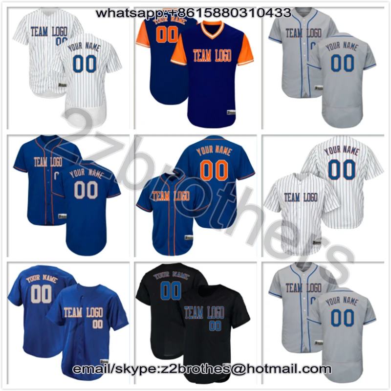 

China OEM Custom Baseball Jerseys Full Button Design DIY Your Own College Team T-Shirt Sew Logo Name Number New York Embroidered