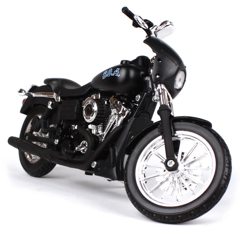 

Maisto 1:12 2006 fxdbi dyna street harley black son of anarchy motorcycle diecast motorbike model die cast motorcycle toy 32343