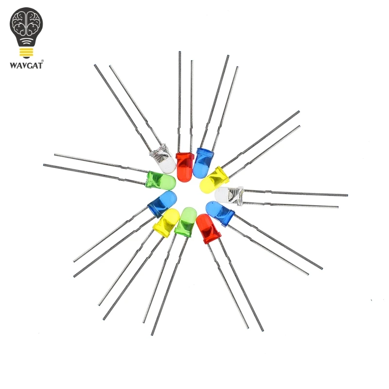 300 шт 500 шт 3 мм 5 мм светодиодный светильник белый желтый красный зеленый синий Ассорти набор DIY светодиодный s Набор 3В 20мА