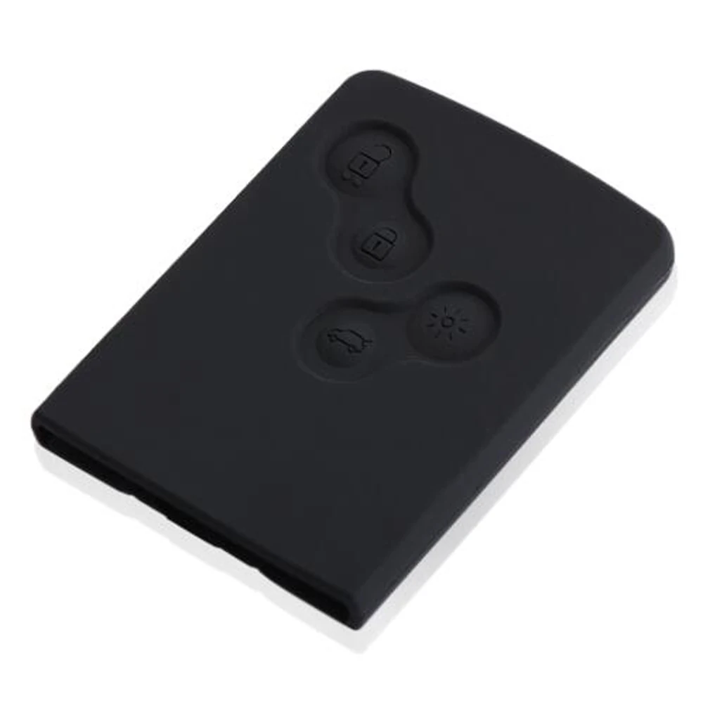 

4 Buttons Silicone Rubber Car-Styling Key Cover Case Protector For Renault Clio Logan Megane 2 3 Koleos Scenic Card