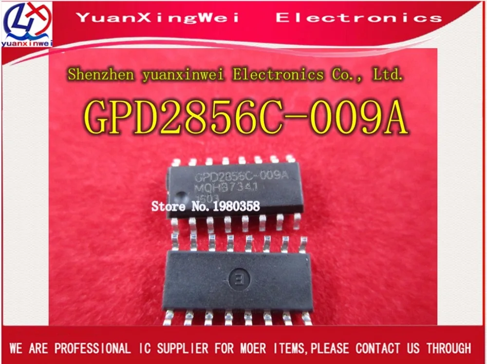 Новое оригинальное место MP3 декодирующий чип GPD2856C 009a 009 GPD2856A SOP16|chip|chip decoder |