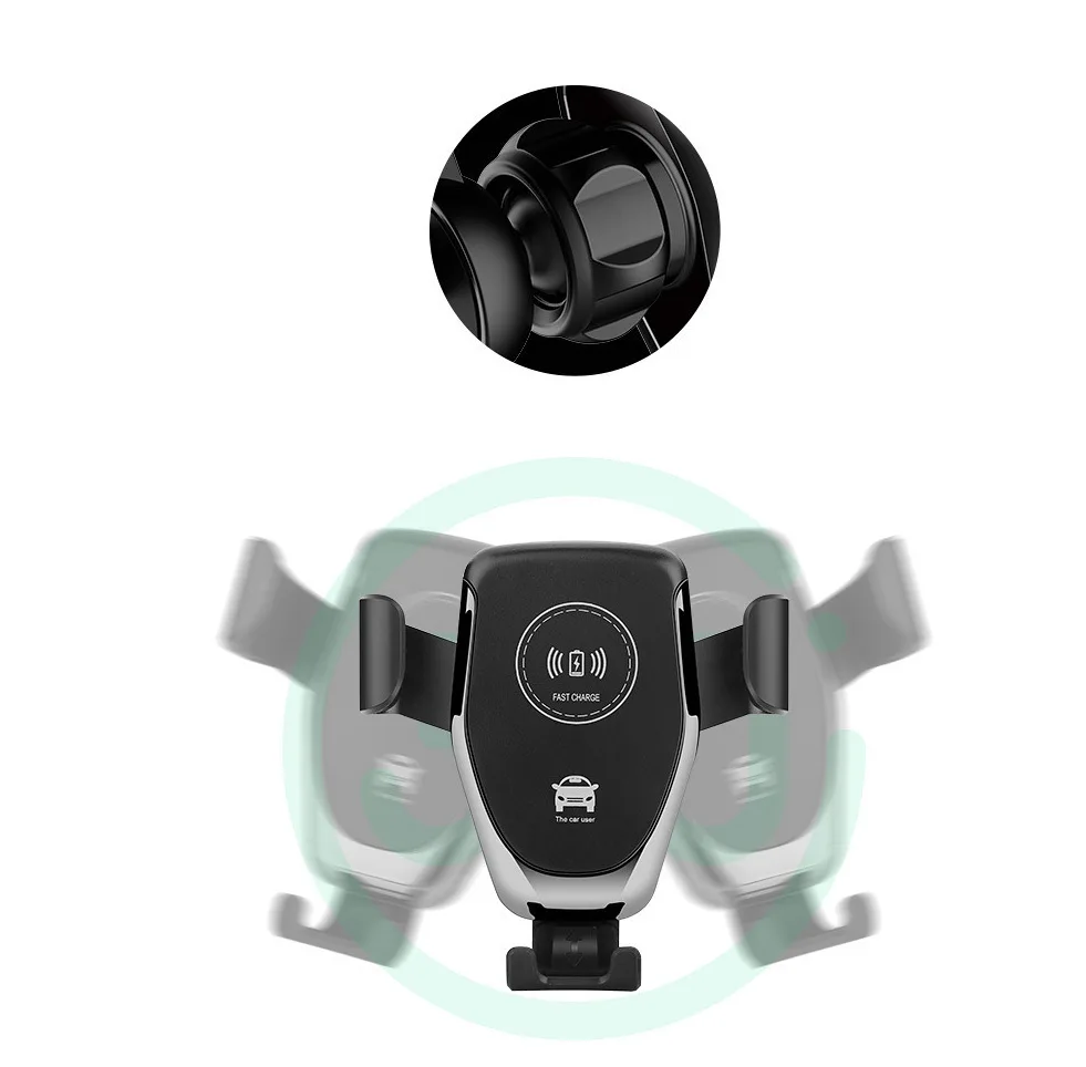 Беспроводное Автомобильное зарядное устройство с QI ресивером вентиляционное отверстие держатель для iPhone 11 Pro Max XS XR 6S 7 8 Plus держатель для телефона с быстрой зарядкой