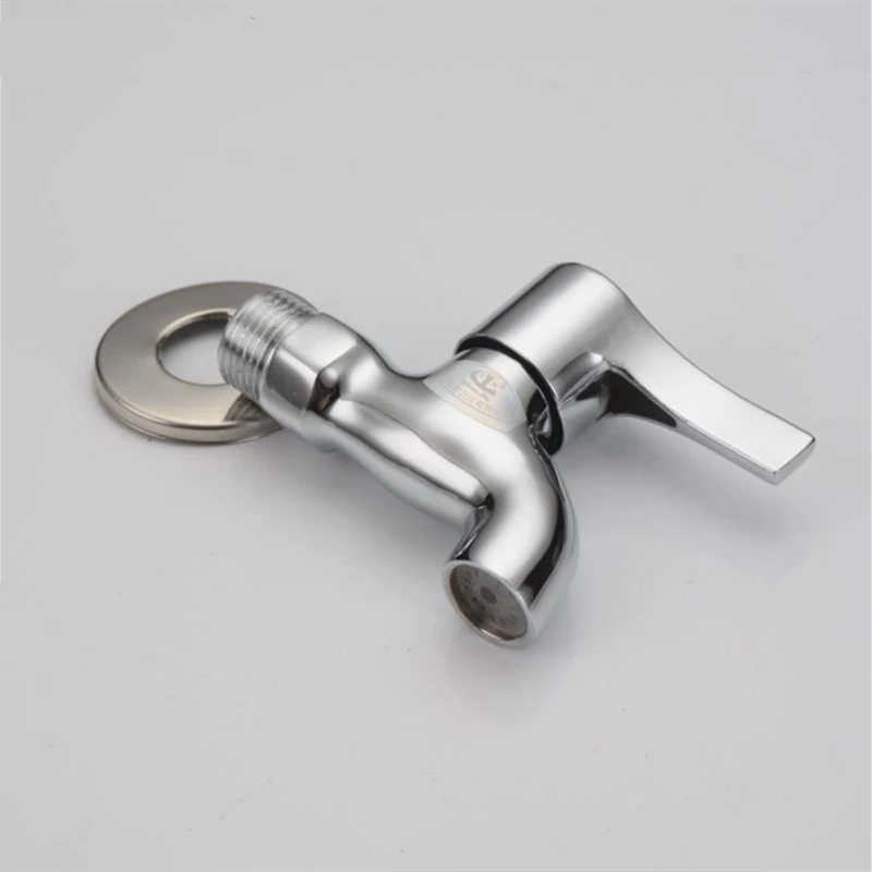 

1pc Brass Chrome Outdoor Faucet Garden Bibcock Tap Bathroom Laundry Sink Cold Water Tap G1/2'