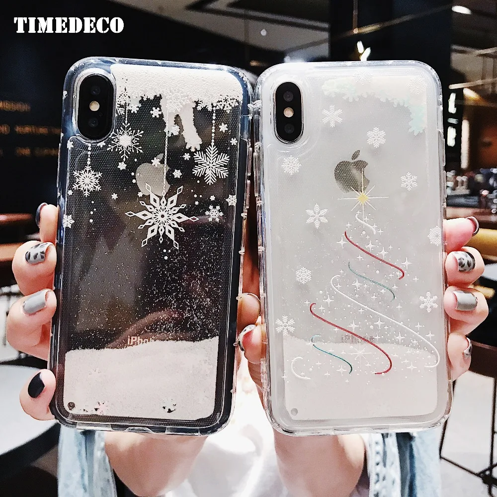 Снежинка зыбучий песок чехол для телефона iPhone xr прозрачный жидкий ТПУ телефонные