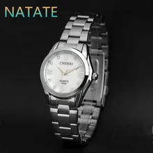 NATATE Femmes De Luxe Strass CHENXI Marque Montre En Acier Inoxydable Quartz Design De Mode Militaire Sport Montres 1140