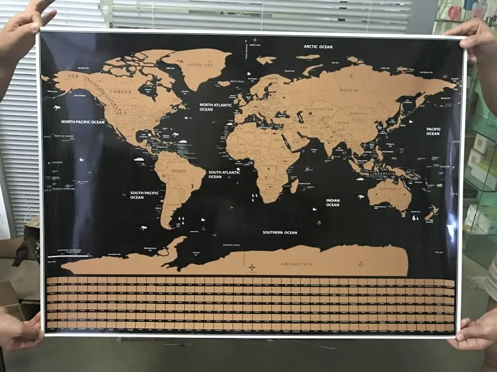 82,5X59,4 см черный карта мира путешествия царапина карта персональная стереть карту мира без трубки Креативные украшения настенные наклейки