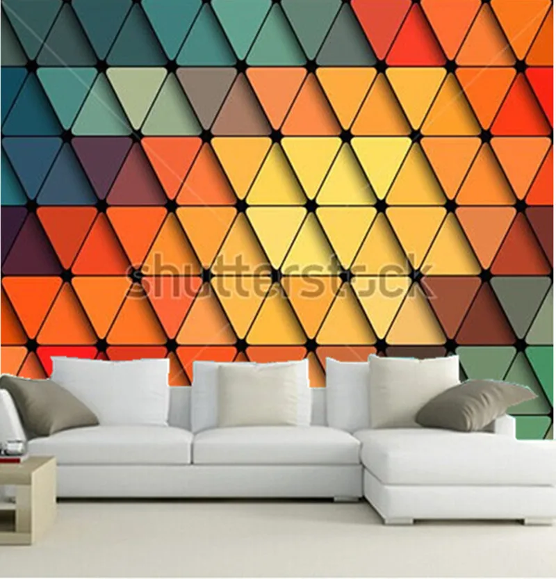 

Custom 3D large  murals,vector Geometric pattern  Background papel de parede,living room sofa TV wall bedroom wall paper