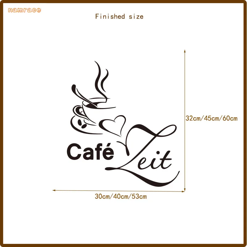French coffee cup kitchen wall sticker vinyl wall sticker coffee shop kitchen wall decal home decoration art wallpaper DW1049