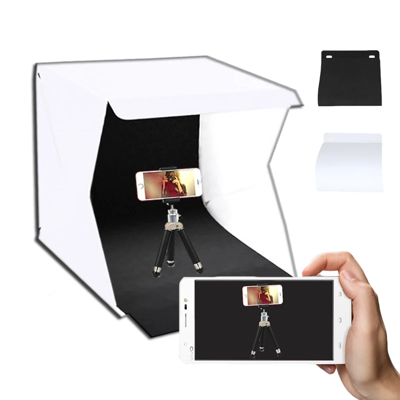 

Folding Lightbox Photography Photo Studio LED Light Softbox Photo Kit Background Photo Box For Mobile phone SLR Camera