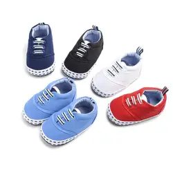 Первые ходунки для маленьких мальчиков обувь для маленьких девочек сплошной цвет эластичная лента хлопок обувь маленький квадратный