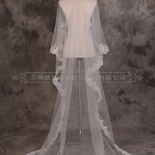 Романтический один слой аппликация собор вязаный крючком свадебная фата гребень Мантилья Свадебные аксессуары MD3042