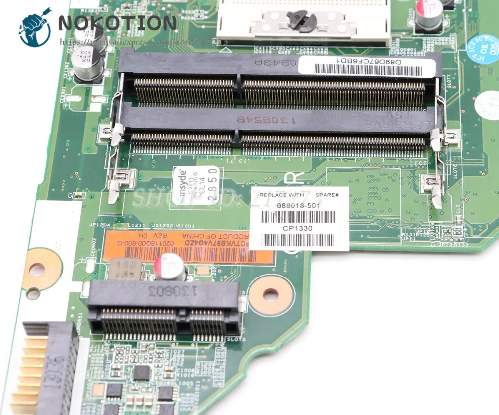 NOKOTION 688018-501 688018-001 основной плата для HP compaq CQ58 2000 2000-2204TU Материнская плата ноутбука HM70 DDR3 Бесплатная Процессор