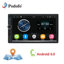 Podofo 2 Din android-автомобильный Радио Стерео 7 «игрок автомобиля gps навигации Wi-Fi Bluetooth USB Радио Аудио плеер Сенсорный экран мультимедиа