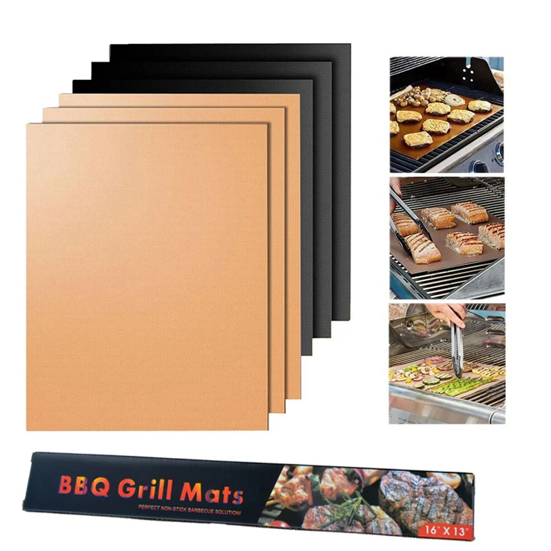

PTFE Non-stick BBQ Grill Mat Barbecue Baking Liners Reusable Teflon Cooking Sheets 40 * 30cm Cooking Tool