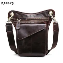 Масло воск кожа ретро мягкая мужская нагрудная Сумка Многофункциональная натуральная кожа вертикальная сумка на плечо поясная сумка Пояс на молнии сумки