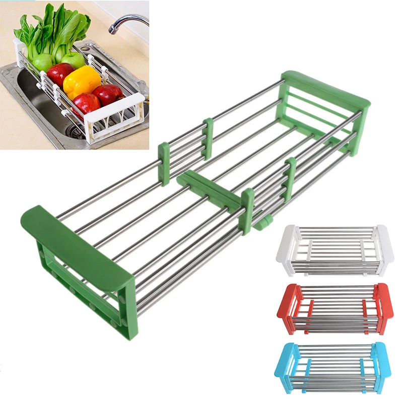 JX-LCLYL Stainless Steel Dish Drying Rack Drainer Kitchen Holder Tray Organizer Storage