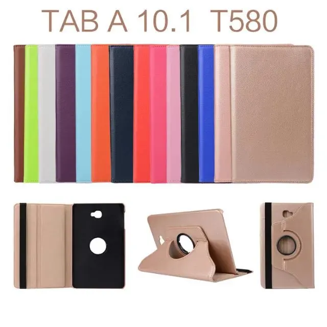 

Hot 360 Rotating PU Leather Stand Case Cover For Samsung Galaxy Tab A 10.1 T580 T585 Tablet Funda Cases