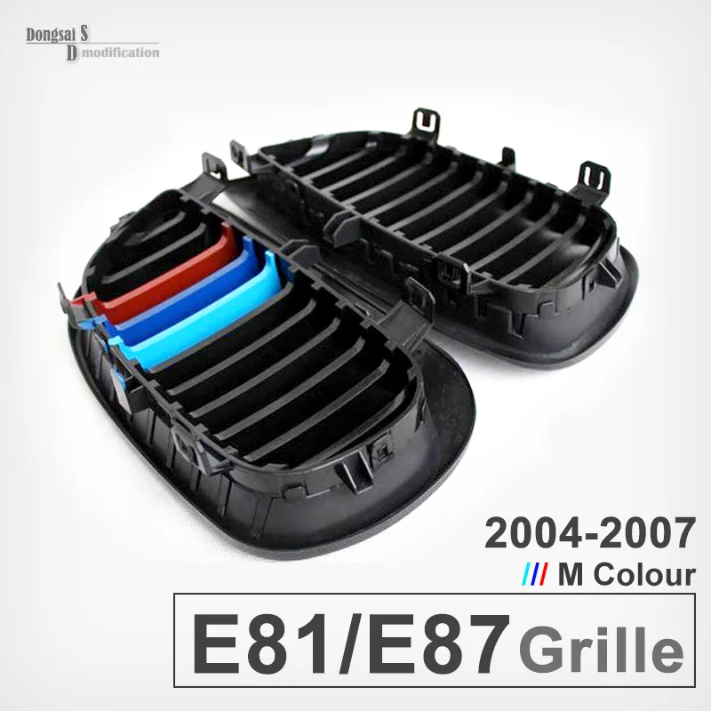 E87 спереди м цвет почек решетка гриль для BMW 1 серии E81 E87 2004-2007 116i 116d 118i 118d 120i 120d 123d 125i 128i 130i 135i