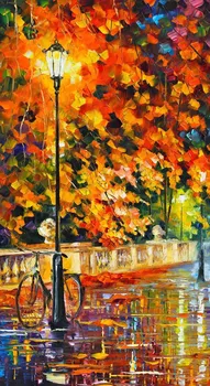 

hot sale about Lonely bike New Cuadros Decoracion Framless Oil Painting On Canvas Painting Decorative paper RZ052