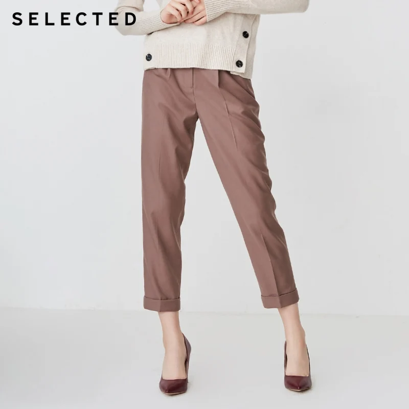 Comprar Pantalones cortos de mezcla de lana de Color puro para mujer seleccionados S | 418414513