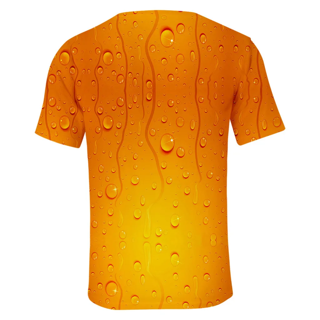 

2019 t-shirt men funny Men's Summer Beer Festival New Style 3D Printing O-Neck Short Sleeve Tops Tee