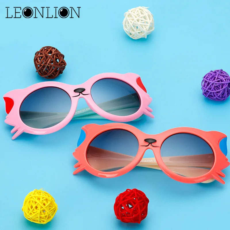 LeonLion новые Мультяшные лисички солнцезащитные очки детские дорожные уличные силикагель солнцезащитные очки карамельный цвет очки Oculos De Sol