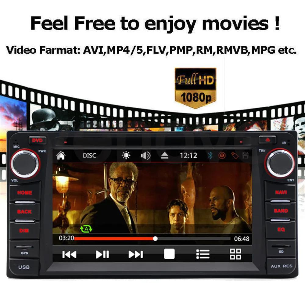 Top 6.2" In Dash Autoradio Car DVD Player GPS Radio For Toyota Corolla 2004~2007 Car Multimedia Player Stereo BT Head Unit 1