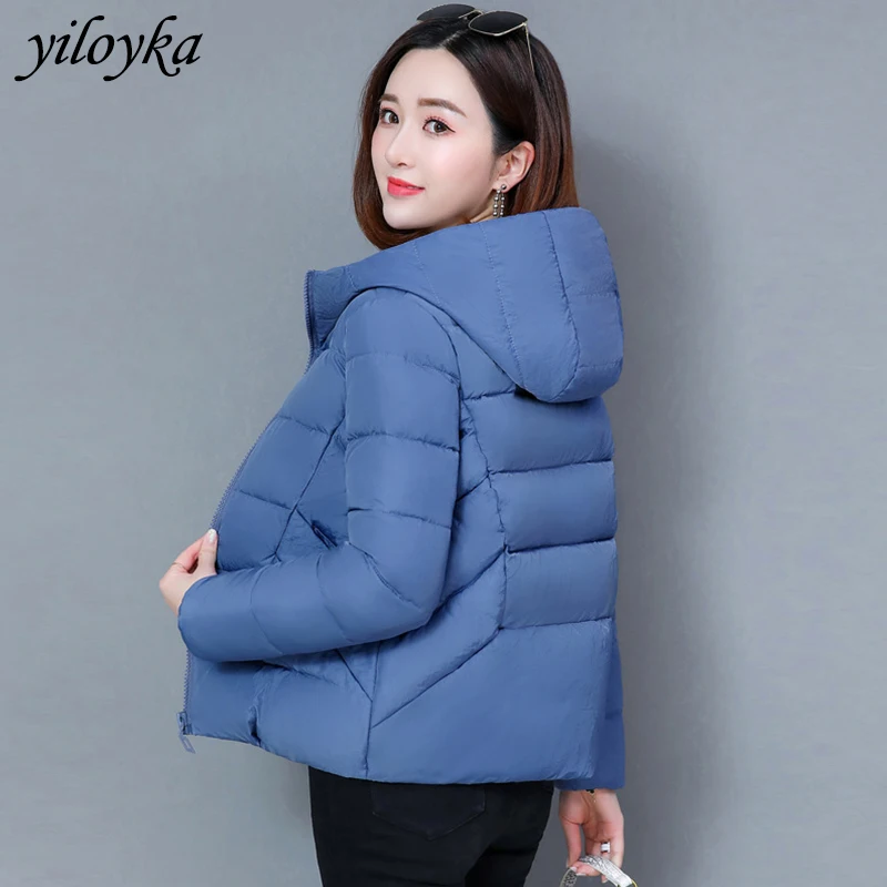 

Autumn Winter Jacket Women Parkas Mujer 2019 Fashion Coat Female Short Hooded Jacket Women Parka Warm Casual Plus Size Overcoat