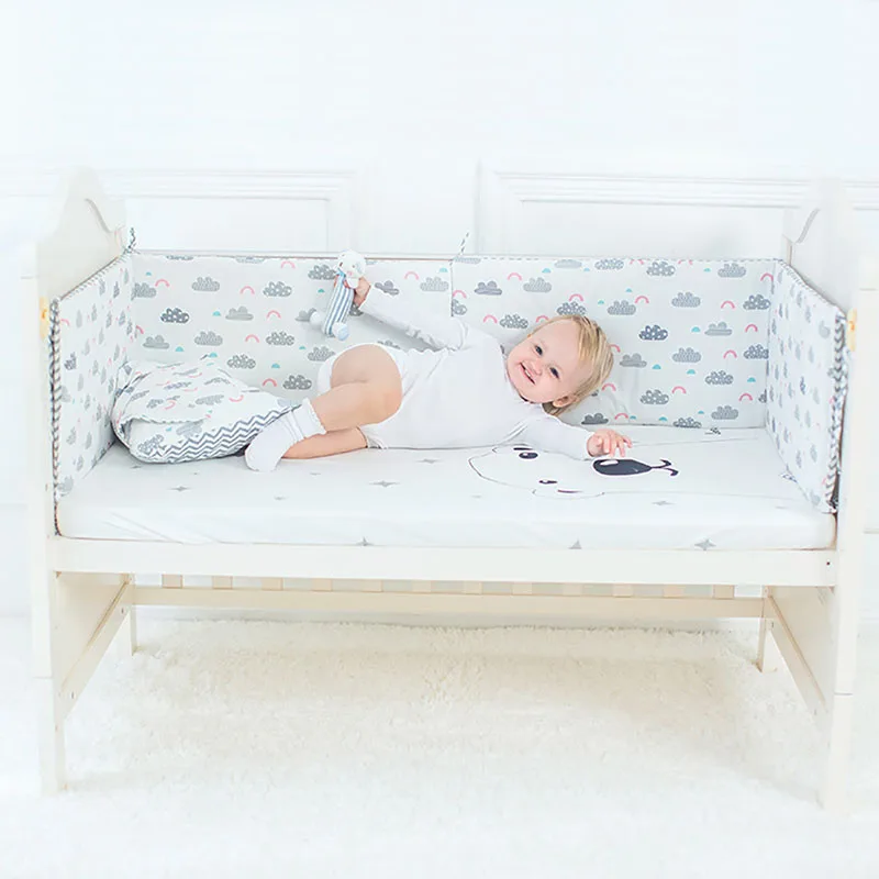 Детская кровать бампер мягкая хлопковая детская кроватка удобные защитные украшения для малышей забор для детской комнаты для защиты от ударов
