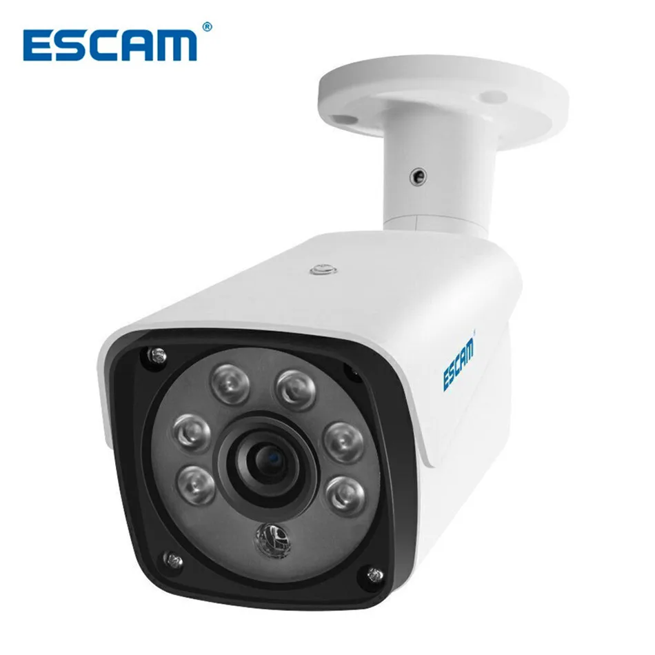 ESCAM QH002 IP камера HD 1080P Onvif H.265 P2P Открытый IP66 водонепроницаемый ИК Пуля с умным анализом функция безопасности