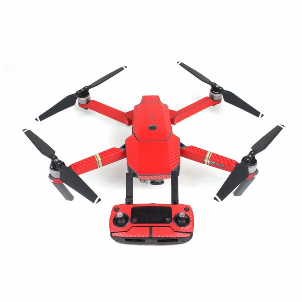 

Solid Color Decor Skin Sticker for DJI Mavic Pro Carbon Fiber Stickers for Drone Body + Remote Controller + Battery