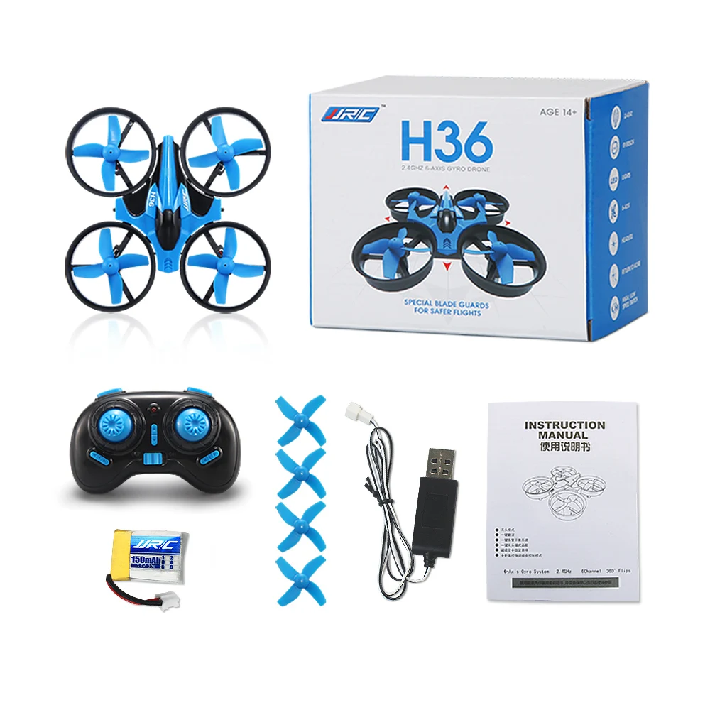 

Emax JJRC H36 Mini RC Quadcopter 2.4G 4CH 6-Axis Speed 3D Flip Headless Mode RC Drone Toy For Gift