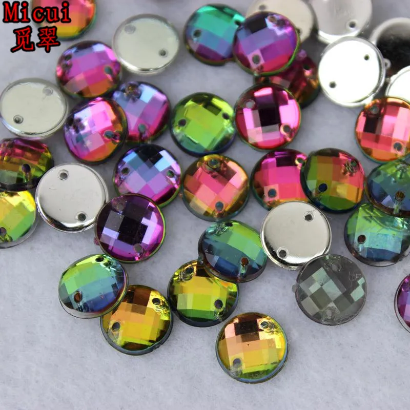 100 шт. круглые акриловые бусины Micui ZZ370A 10 мм|beads for sewing|sew oncrystal rhinestone |