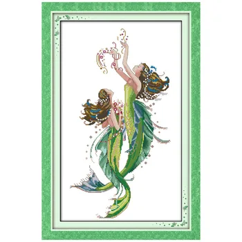 

The mermaid(1) Count Cross Stitch 11CT Printed 14CT Handmade Cross Stitch Set Cross-stitch Kits Embroidery Needlework