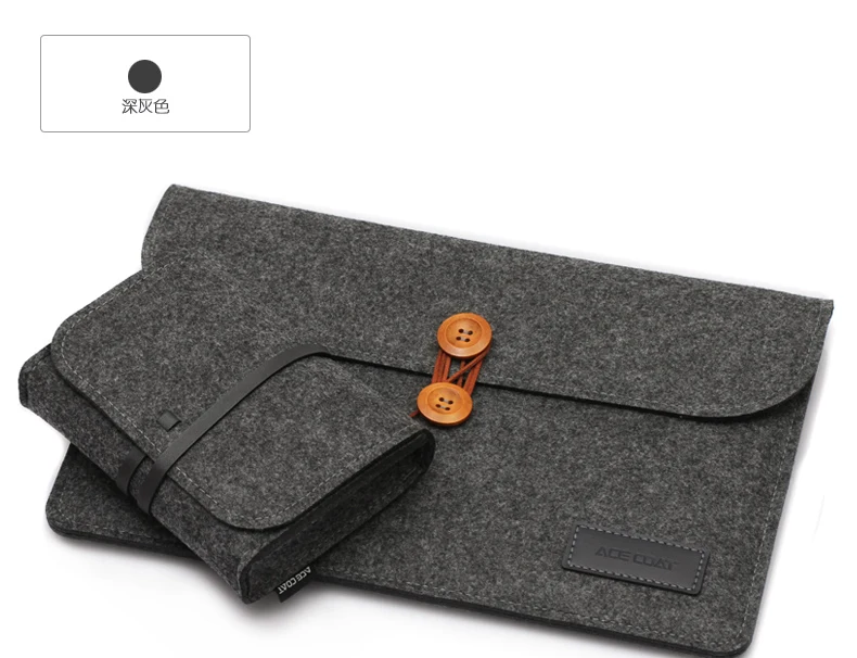 cheap New Fashion Wool Felt Laptop Sleeve Bag for Macbook Air 13.3 #039; #039; A1369 A1466 Notebook Case Pouch For Mac Computer Cover Handbag
