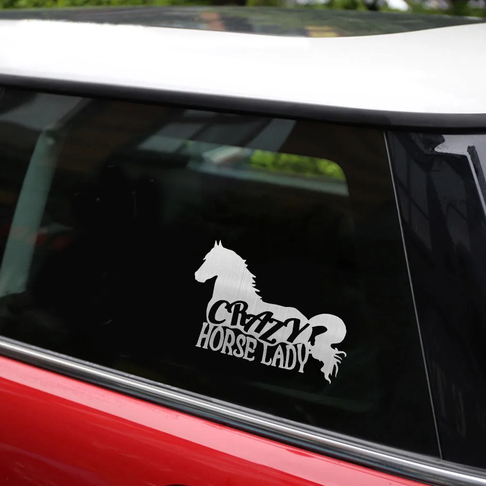Tangcredy 2 я половинная цена CRAZY HORSE LADY наклейка на машину и автомобильная Доберман