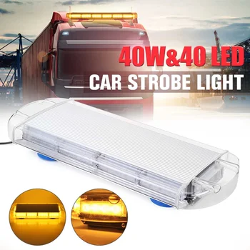 

40LED 40W Warning Strobe Flashing Emergency Recovery Grille Light Bar Car Truck