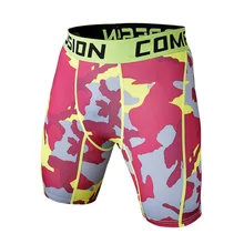 Модные мужские шорты размера плюс 3XL, камуфляжные обтягивающие спортивные штаны, быстросохнущие леггинсы, мужские Компрессионные шорты для тренировок