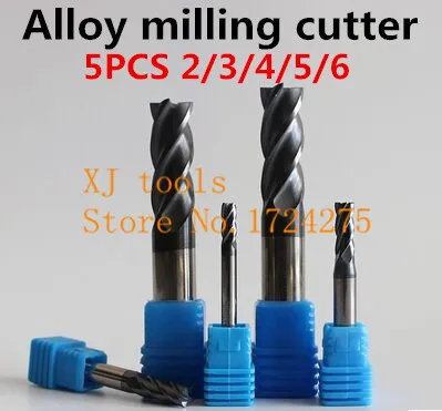 

Free Delivery 5pcs/set 2 3 4 5 6 mm Four Flutes Solid Carbide End Mill ALTiN Coat, CNC Milling Cutter Bits for Metal Cutting