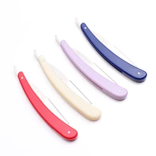 15x1,5 см, 1 набор, мужские резиновые и пластиковые прямые парикмахерские стальные бритвы, складной нож для бритья, инструменты для удаления волос+ 1 лезвие 6105