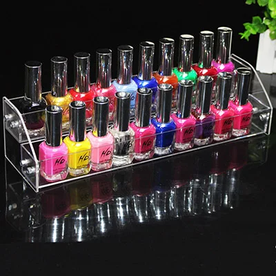Acrylic Clear Small Large Finger Nail Polish Display Organizer Rack Image Is Loading Acrylic Clear Small Large Finger Nail Polish Display
