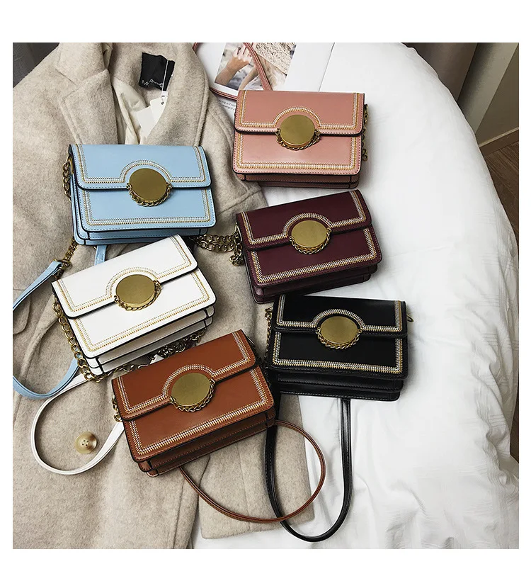 

Women's Messenger Bag Female 2019 New Small Square Bag Version Fashion Bacchus Bag Chain Shoulder Slung Handbag