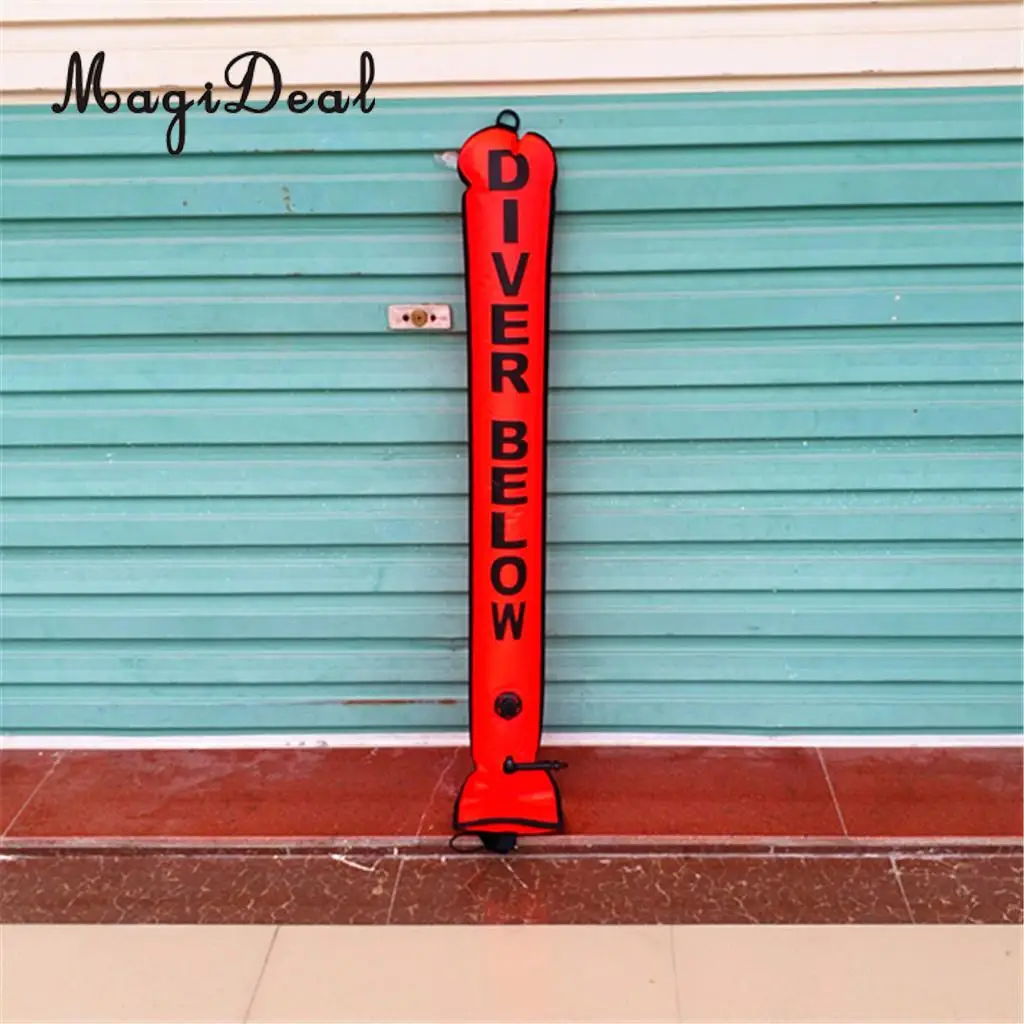 4FT Scuba Diving (SMB) Surface Marker Buoy Diver Signal Tube Orange + Dive Finger Spool Reel + Safety Emergency Whistle Black