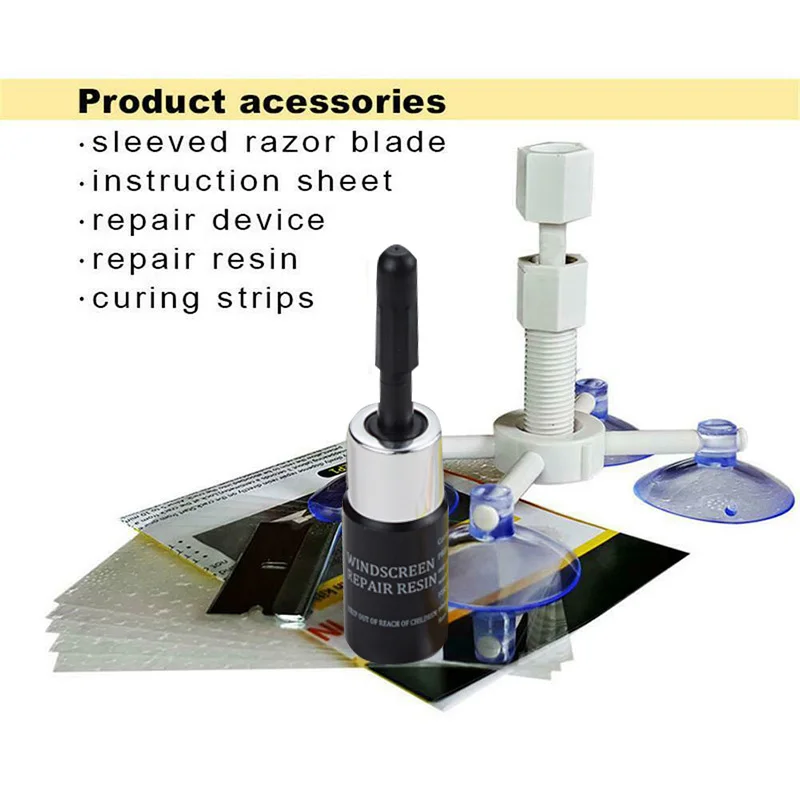 Repair Fluid Pressure Cylinder Fixed Bracket Solidified Films Car Glass Repair Magic Tool Kit For Cracked Phone Screen