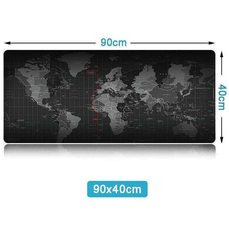 Очень большой коврик для мыши из натурального каучука, коврик для мыши с картой старого мира, противоскользящий игровой коврик для мыши с запирающим краем для геймера