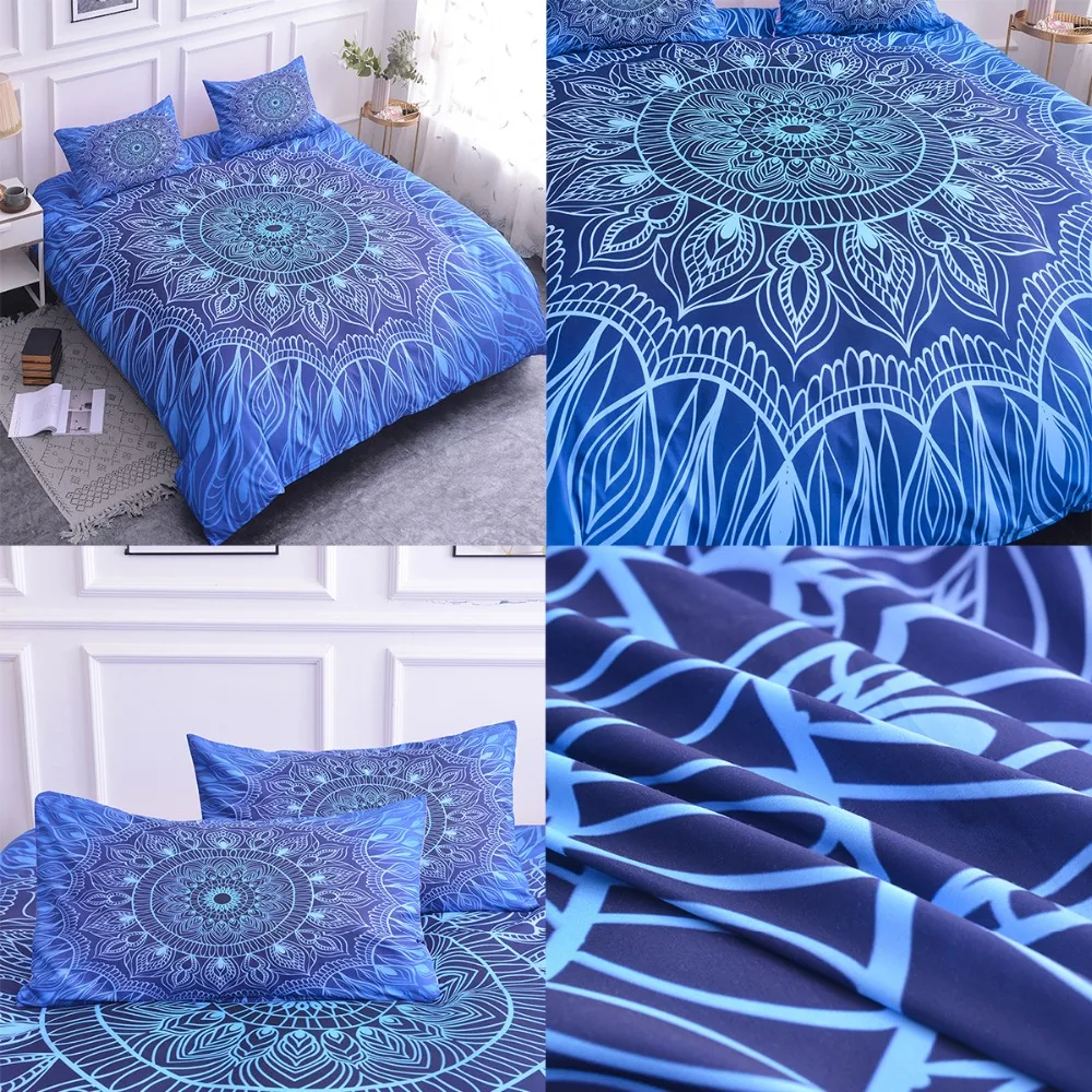 Boniu Luxury Mandala Print Bedding Set 3d Comforter Set Single Queen King Adult Duvet Cover Pillowcases Home Decor Bedclothes