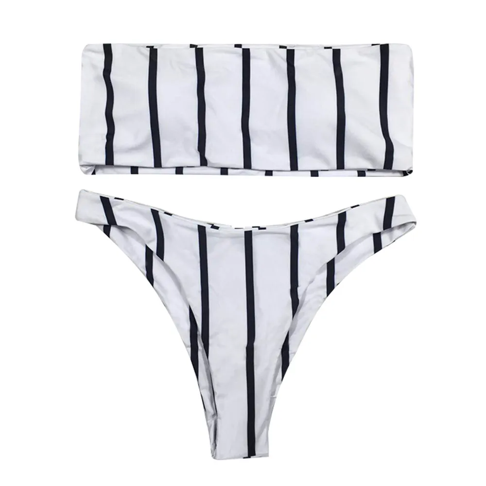 

Swimsuit Female Swimwear Bikini Set Sexy Bikinis 2019 Woman Micro Bikini Bandeau Bikini Swimsuits Stripe Swimming Suit For Women