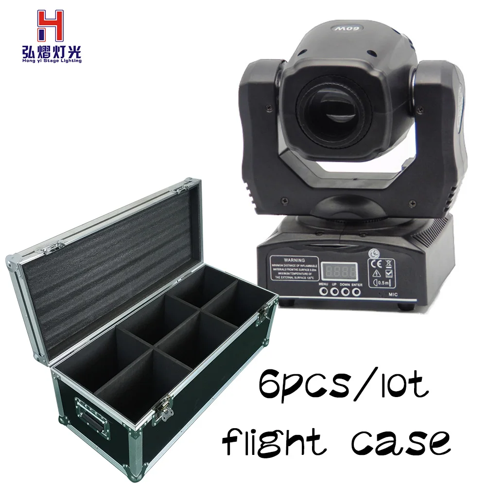 

60w led moving head spot mini LED stage light DMX512 Stage Holiday Light Projector DJ(6pcs/lot)