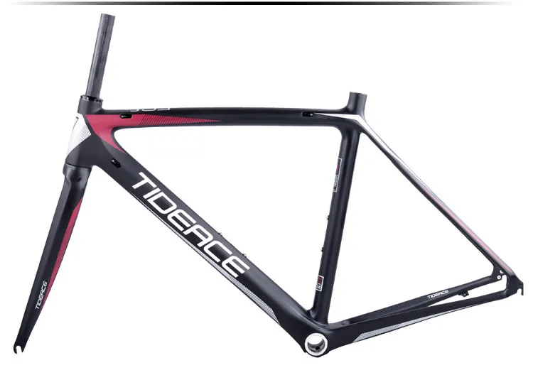 Discount 2017-2018 Tideace aero Cadre Route Frameset Made in China Carbon Fiber Road Bike Frame Bicycle Frame 50/53/55cm 30
