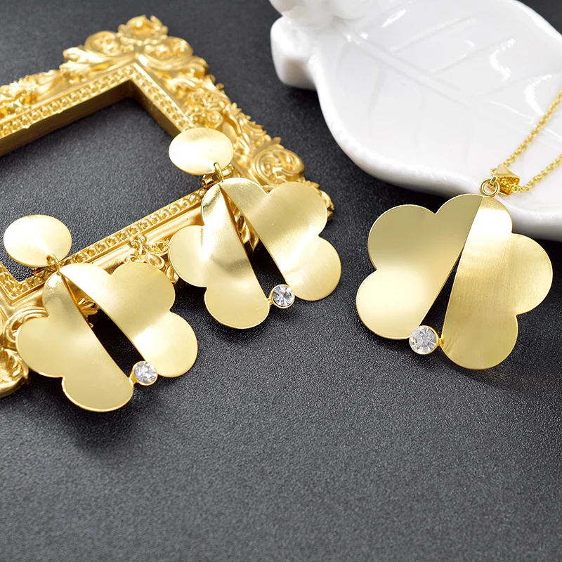 ZEA Dear Jewelry большой цветок набор украшений для женщин колье серьги кулон хит продаж